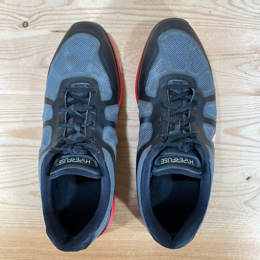 Nike Hyperfuse Lunar Ascend Golf Shoes # 483841-001 Men’s Size 11 Black Grey Red
